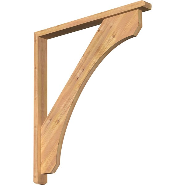 Ekena Millwork Legacy Craftsman Smooth Bracket w/ Offset Brace, Western Red Cedar, 3 1/2"W x 36"D x 40"H BKT0402X36X40LEC04SWR - main